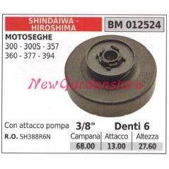 Piñón SHINDAIWA motor motosierra 300 300S 357 360 377 394 3/8' dientes 6 012524 | Newgardenstore.eu
