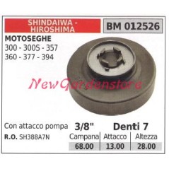 Sprocket SHINDAIWA chainsaw motor 300 300S 357 360 377 394 3/8' teeth 7 012526