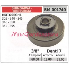 SHINDAIWA chainsaw engine sprocket 305 340 345 346 350 351 3/8' teeth 7 001740