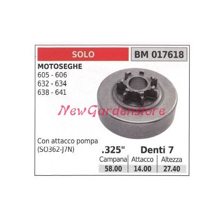 Pignone SOLO motore motosega 605 606 632 634 638 641.325' denti 7 017618 | Newgardenstore.eu