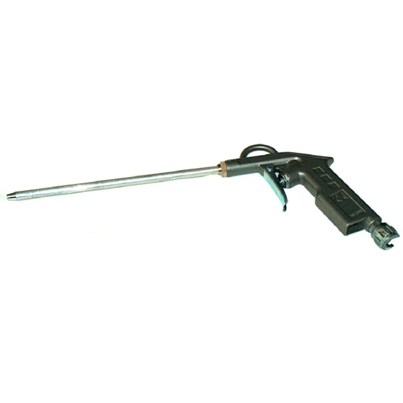 Air blow gun with extended barrel