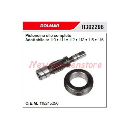 DOLMAR chainsaw oil plunger 110 111 112 113 115 116 R302296 | Newgardenstore.eu