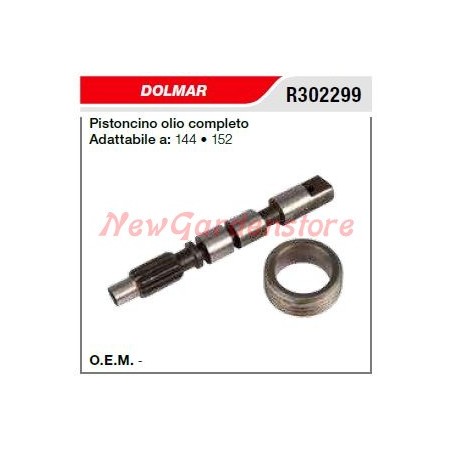 DOLMAR chainsaw oil plunger 144 152 R302299 | Newgardenstore.eu