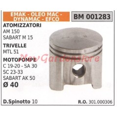 Pistón atomizador AM150 MTL51 motobomba SC 23-33 Ø  40mm EMAK 001283