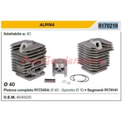 Pistone cilindro ALPINA per motosega 40 R170219 | Newgardenstore.eu