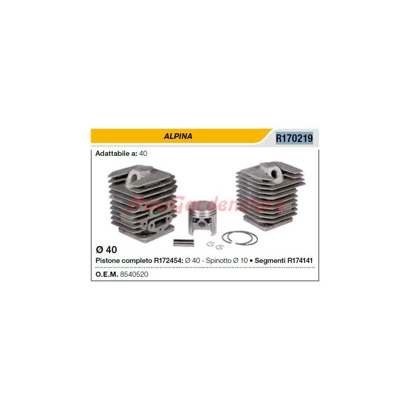 ALPINA cylinder piston for chainsaw 40 R170219