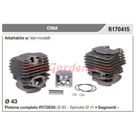 CINA piston cylindrique divers modèles R170415 | Newgardenstore.eu