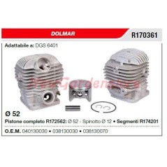 Pistone cilindro compatibile DOLMAR motosega DGS 6401 040130030 038130030