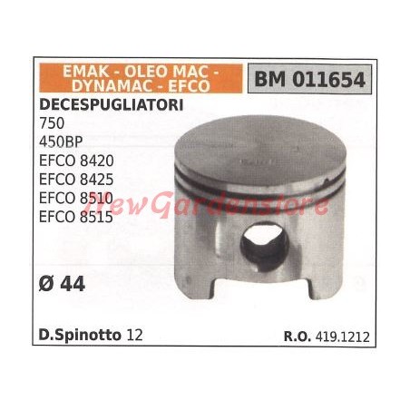 Pistón desbrozadora 750 450BP EFCO 8420 EFCO 8425 Ø 44mm OLEOMAC 011654 | Newgardenstore.eu