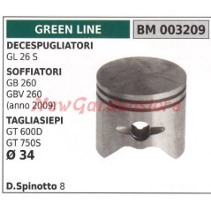 Pistón desbrozadora GL 26S cortasetos soplador Ø 39mm GREENLINE 003209 | Newgardenstore.eu