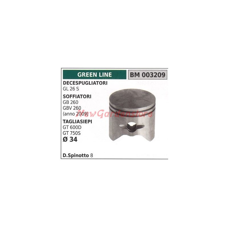 Piston de débroussailleuse GL 26S taille-haie souffleur Ø  39mm GREENLINE 003209