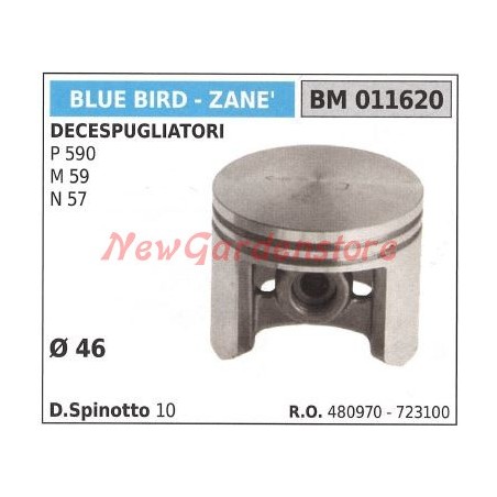 Pistón desbrozadora P590 M59 N57 Ø 46 mm BLUEBIRD 011620 | Newgardenstore.eu