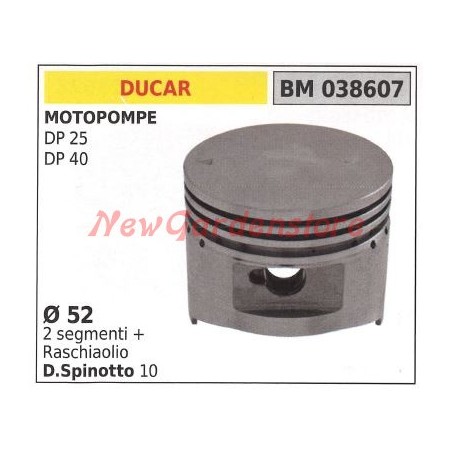 Pistón motobomba DP 25 DP 40 Ø 52 mm DUCAR 038607 | Newgardenstore.eu