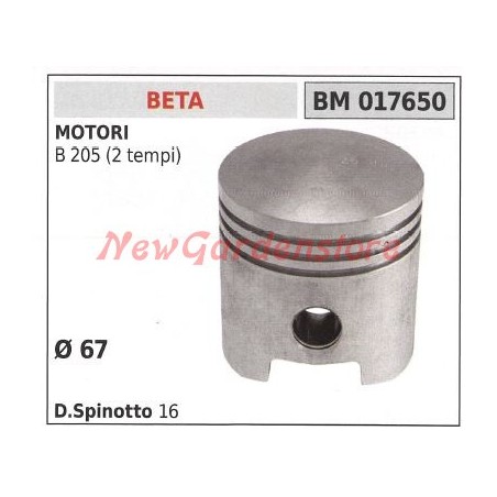 Pistón motor B 205 diámetro 67 mm BETA 017650 | Newgardenstore.eu