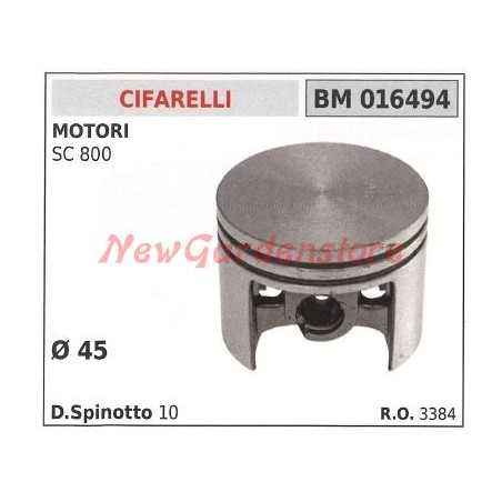 Lawn mower motor piston Ø 45mm CIFARELLI 016494 | Newgardenstore.eu