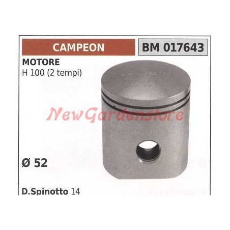 Moteur de tondeuse à gazon piston tondeuse Ø 52mm CAMPEON 017643 | Newgardenstore.eu