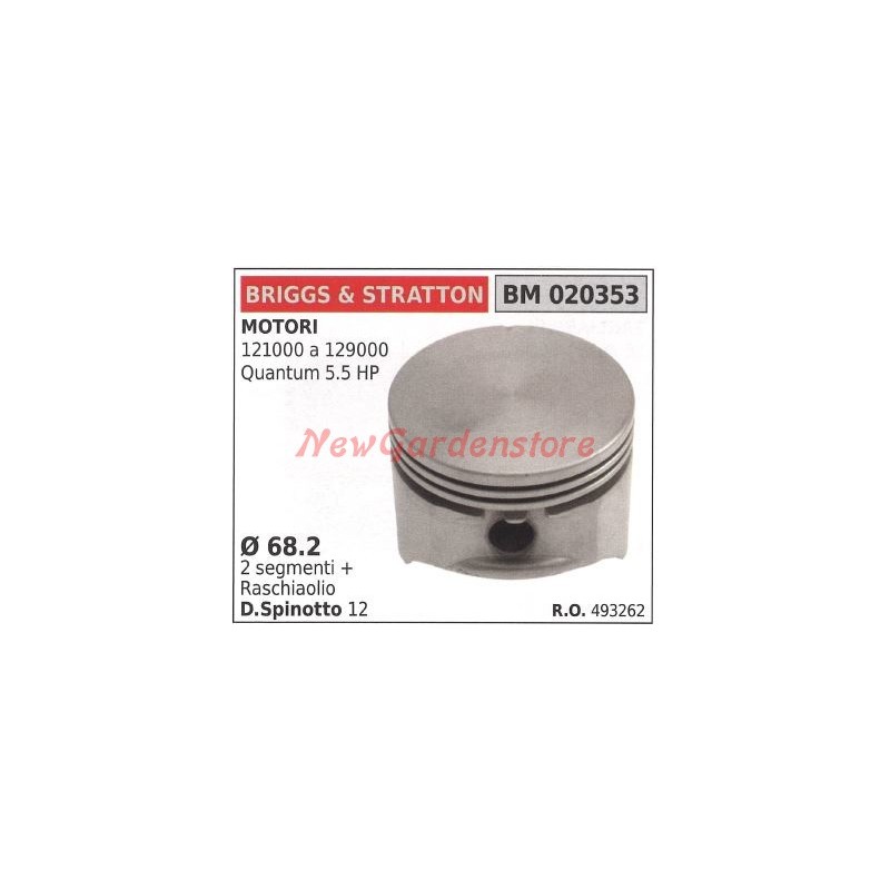 Piston de moteur de tondeuse BRIGGS & STRATTON Ø  44mm 020353