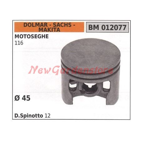 Pistón motosierra 116 Ø  45 mm DOLMAR 012077