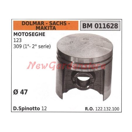 Pistón de motosierra 123 309 Ø 47 mm DOLMAR 011628 | Newgardenstore.eu