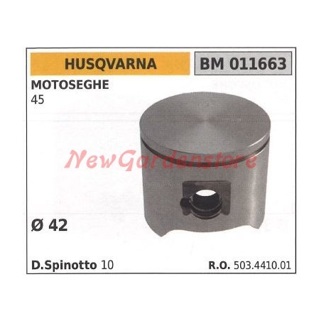 Émbolo motosierra 45 Ø 42mm HUSQVARNA 011663 | Newgardenstore.eu