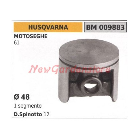 Chainsaw piston 61 Ø 48mm HUSQVARNA 009883 | Newgardenstore.eu