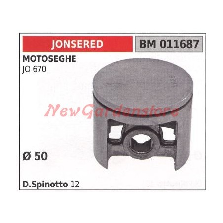 Pistón segmentos compatible motosierra JO 670 D. 50mm JONSERED 011687 503517401