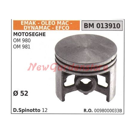 OM 980 OM 981 Kettensägenkolben Ø 52mm EMAK 013910 | Newgardenstore.eu