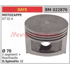 Piston de moteur de tondeuse GT 02 A Ø 70mm DAYE 022870 | Newgardenstore.eu