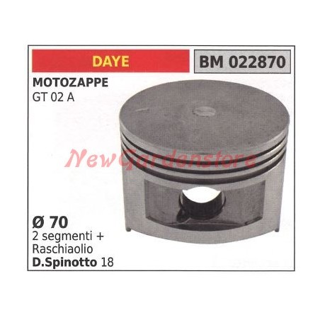 Piston de moteur de tondeuse GT 02 A Ø 70mm DAYE 022870 | Newgardenstore.eu