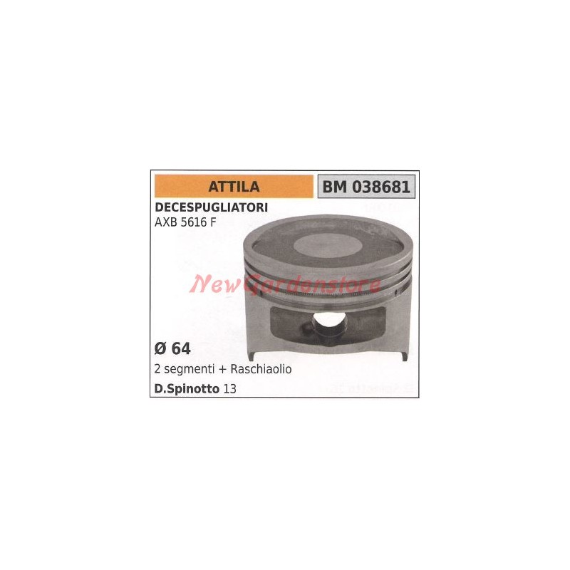 Piston pour débroussailleuse AXB 5616F Ø  64mm ATTILA 038681