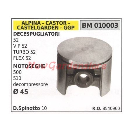 Piston pour débroussailleuse VIP 52 tronçonneuse 500 Ø 45mm GGP 010003 | Newgardenstore.eu