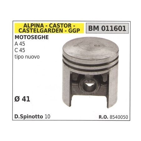 Piston pour tronçonneuse A45 C45 Ø 41 mm GGP 011601 | Newgardenstore.eu