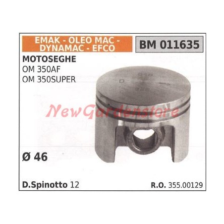 OM 350AF OM 350SUPER Kettensägenkolben Ø 46 mm EMAK 011635 | Newgardenstore.eu