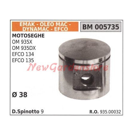 Kolben für OM 935X OM 935DX Kettensäge EFCO 134 EFCO 135 Ø 38mm EMAK 005735 | Newgardenstore.eu