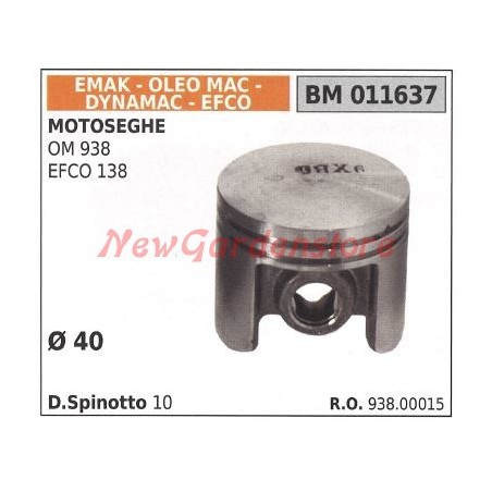 OLEOMAC 938 EFCO 138 Ø 40mm EMAK 938.00015 Piston pour tronçonneuse compatible | Newgardenstore.eu