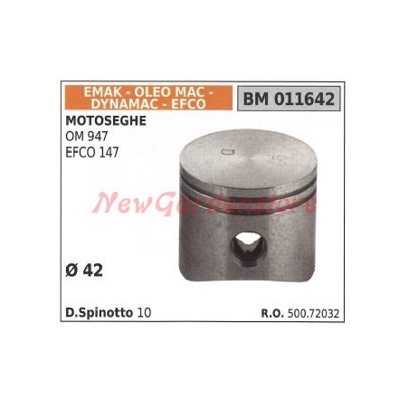 Piston pour OM 947 EFCO 147 tronçonneuse Ø 42mm EMAK 011642 | Newgardenstore.eu