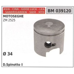 Pistone per motosega ZM 2525 Ø 34 mm ASIA 039120