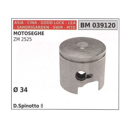 Pistone per motosega ZM 2525 Ø 34 mm ASIA 039120 | Newgardenstore.eu