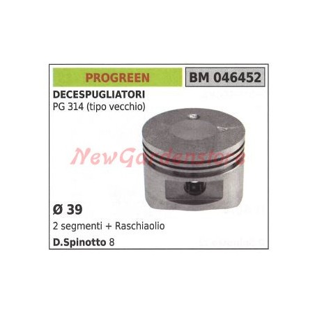 PROGREEN Piston de débroussailleuse PG 314 ancien type 046452 | Newgardenstore.eu