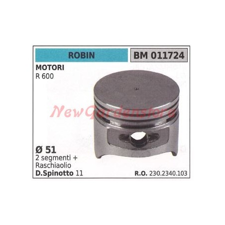 Pistón desbrozadora ROBIN R600 011724 | Newgardenstore.eu