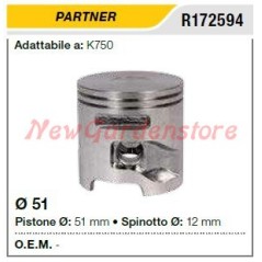 Pistone segmenti spinotto PARTNER troncatore K750 172594 | Newgardenstore.eu