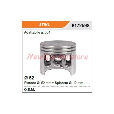 Segments d'axe de piston de tronçonneuse STIHL 064 172598 | Newgardenstore.eu