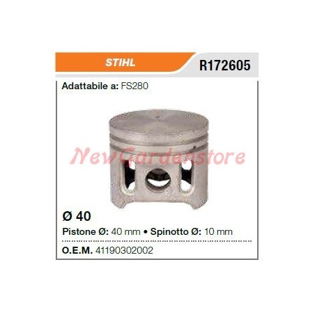 STIHL chainsaw FS280 dowel pin piston 172605 | Newgardenstore.eu