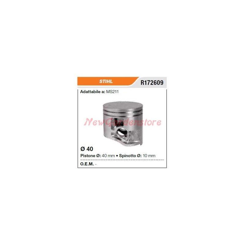 Segmentos de pasador de pistón de motosierra STIHL MS211 172609