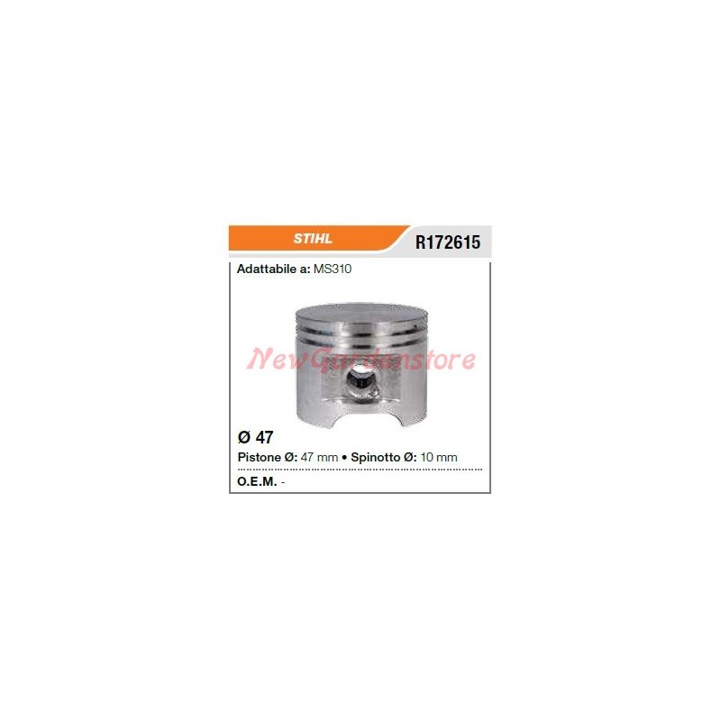 Pistón de pasador de la motosierra STIHL MS310 172615