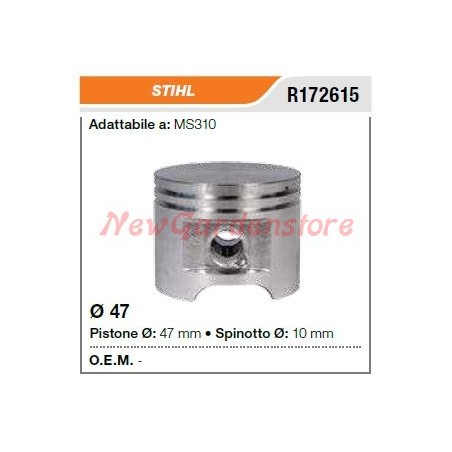 Pistón de pasador de la motosierra STIHL MS310 172615 | Newgardenstore.eu