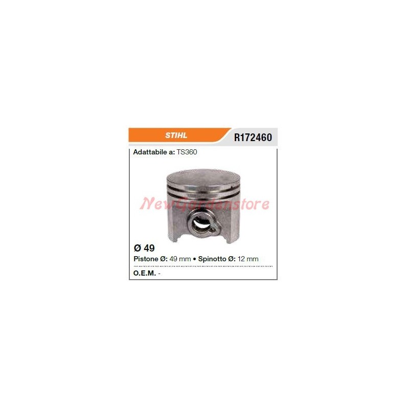 Pistone segmenti spinotto STIHL troncatore TS360 172460