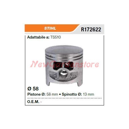 Segmentos del bulón del pistón de la tronzadora STIHL TS510 172622 | Newgardenstore.eu