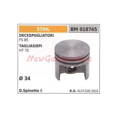 Piston STIHL pour débroussailleuse FS85 018745 | Newgardenstore.eu