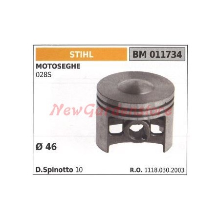 Piston pour tronçonneuse STIHL 028S 011734 | Newgardenstore.eu